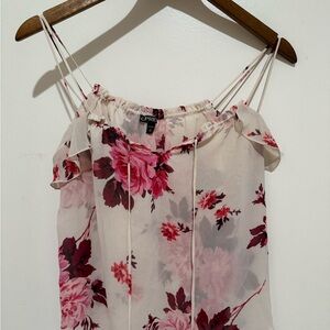 Express Pink and Cream Floral Camisole